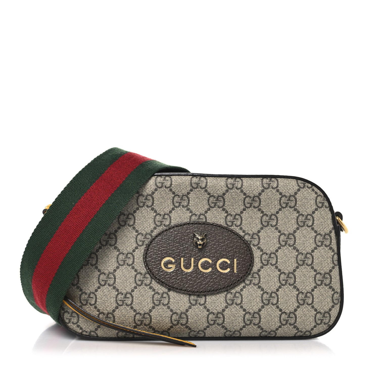 GG Supreme Monogram Web Neo Vintage Shoulder Bag Beige New Acero Crop