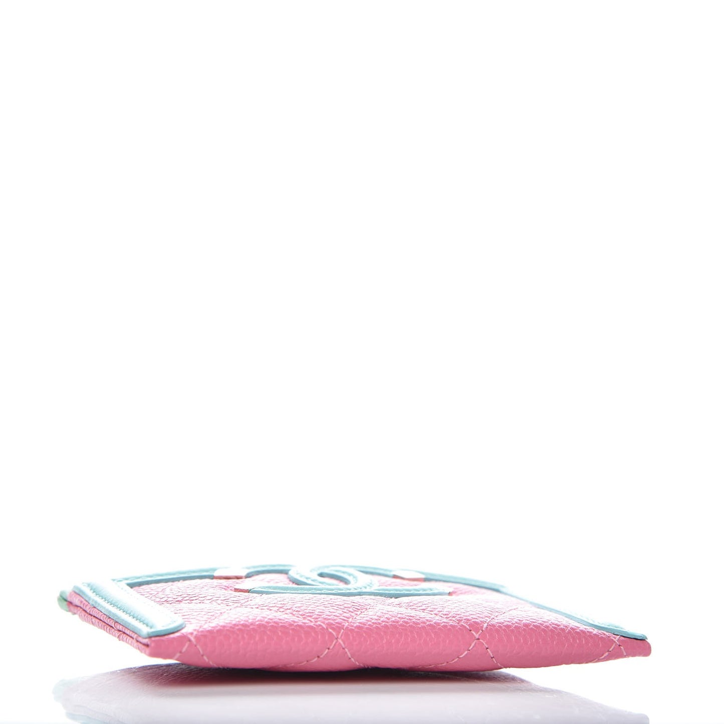 Caviar Quilted CC Filigree Card Holder Pink Blue Green
