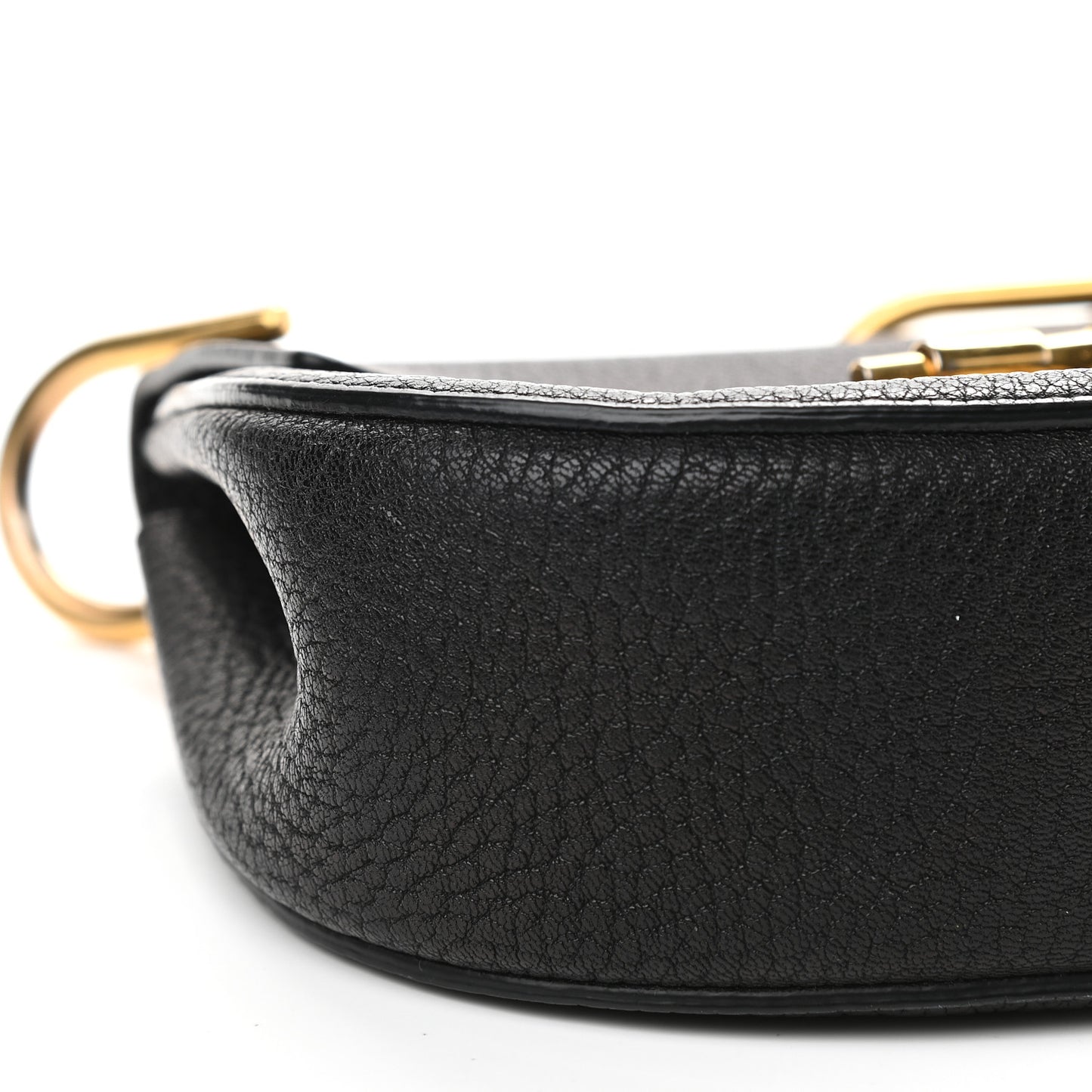 Grained Lambskin Drew Shoulder Bag Black