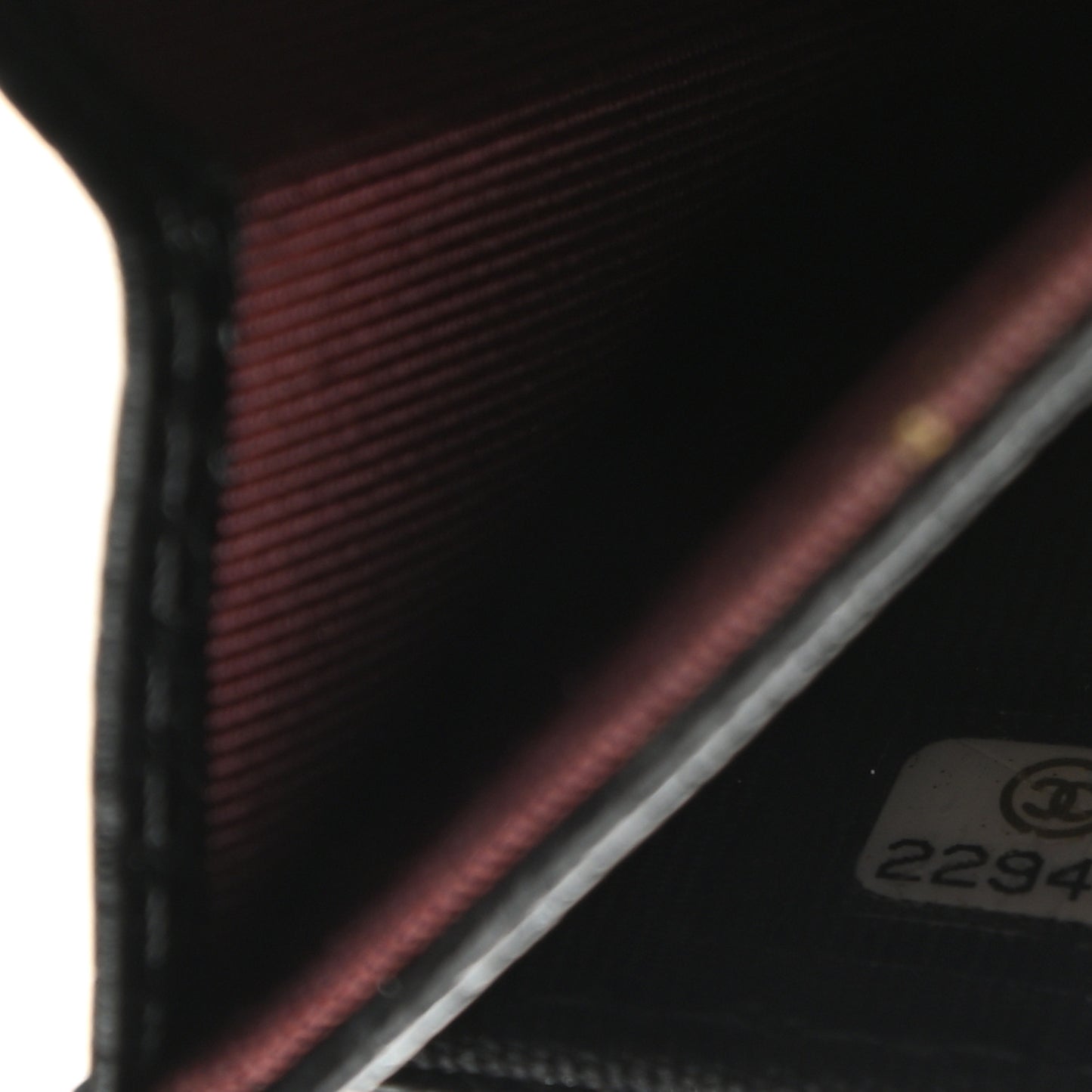 Caviar Quilted Flap Card Holder Black