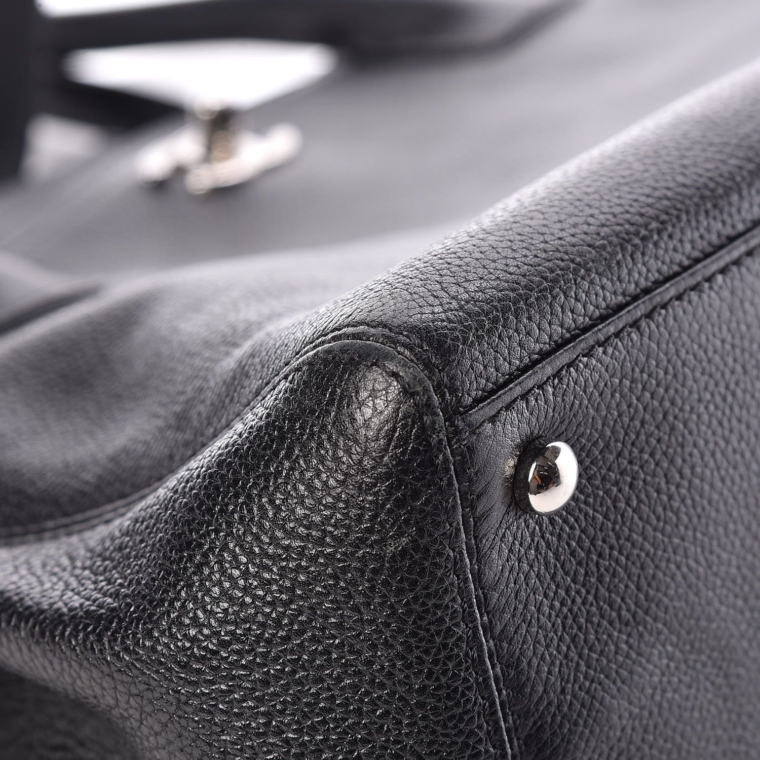 Chanel Calfskin Cerf Executive Shopper Tote Black 11 of 14