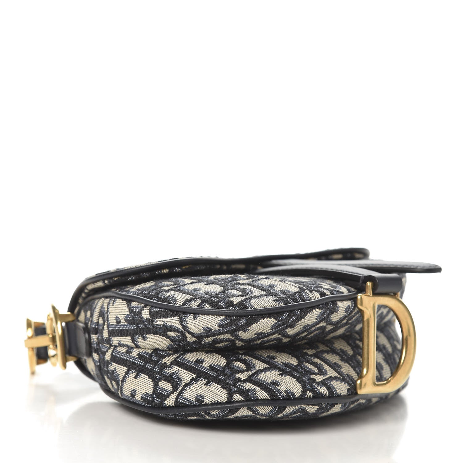 Christian Dior Oblique Mini Saddle Bag Blue 4 of 10