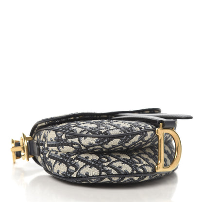 Christian Dior Oblique Mini Saddle Bag Blue 4 of 10