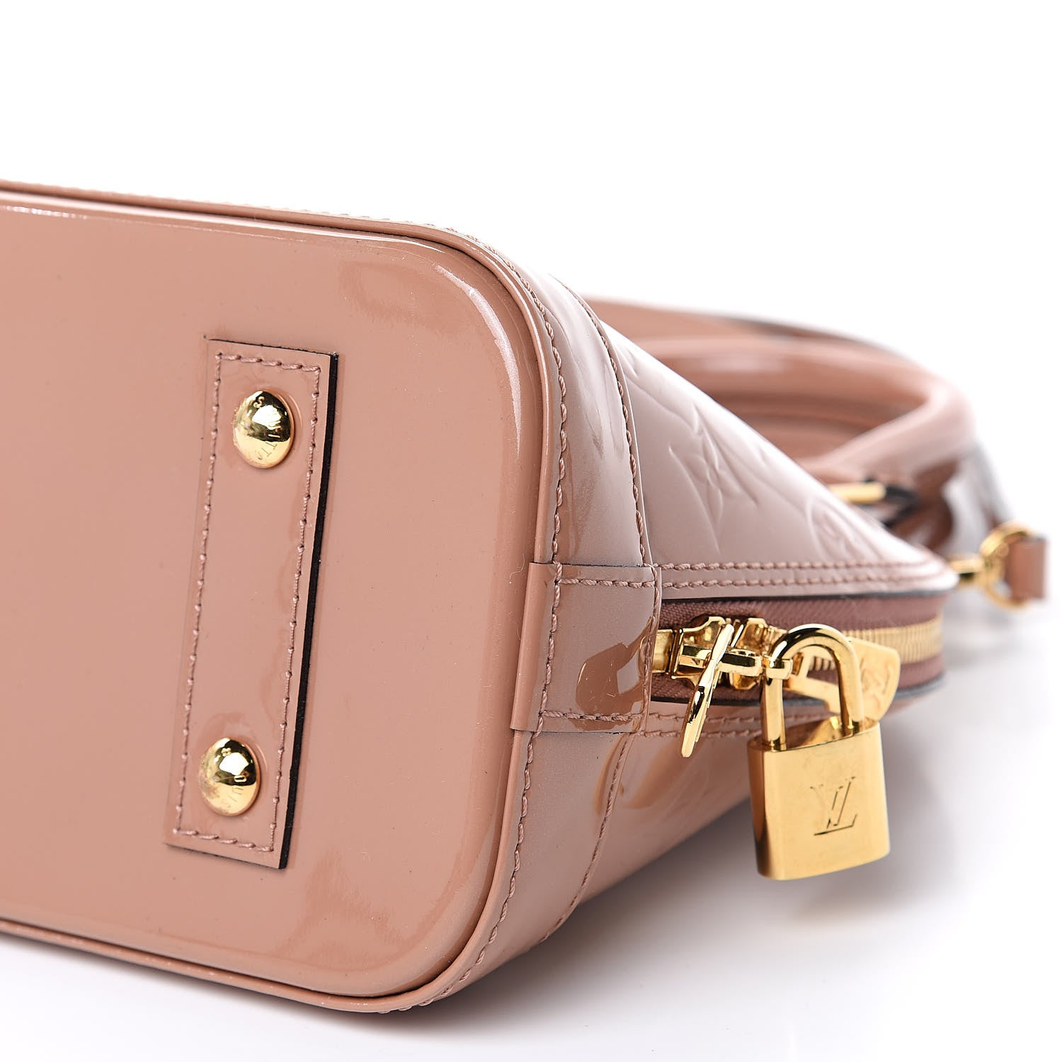 Louis Vuitton Vernis Alma BB Rose Velours 8 of 11