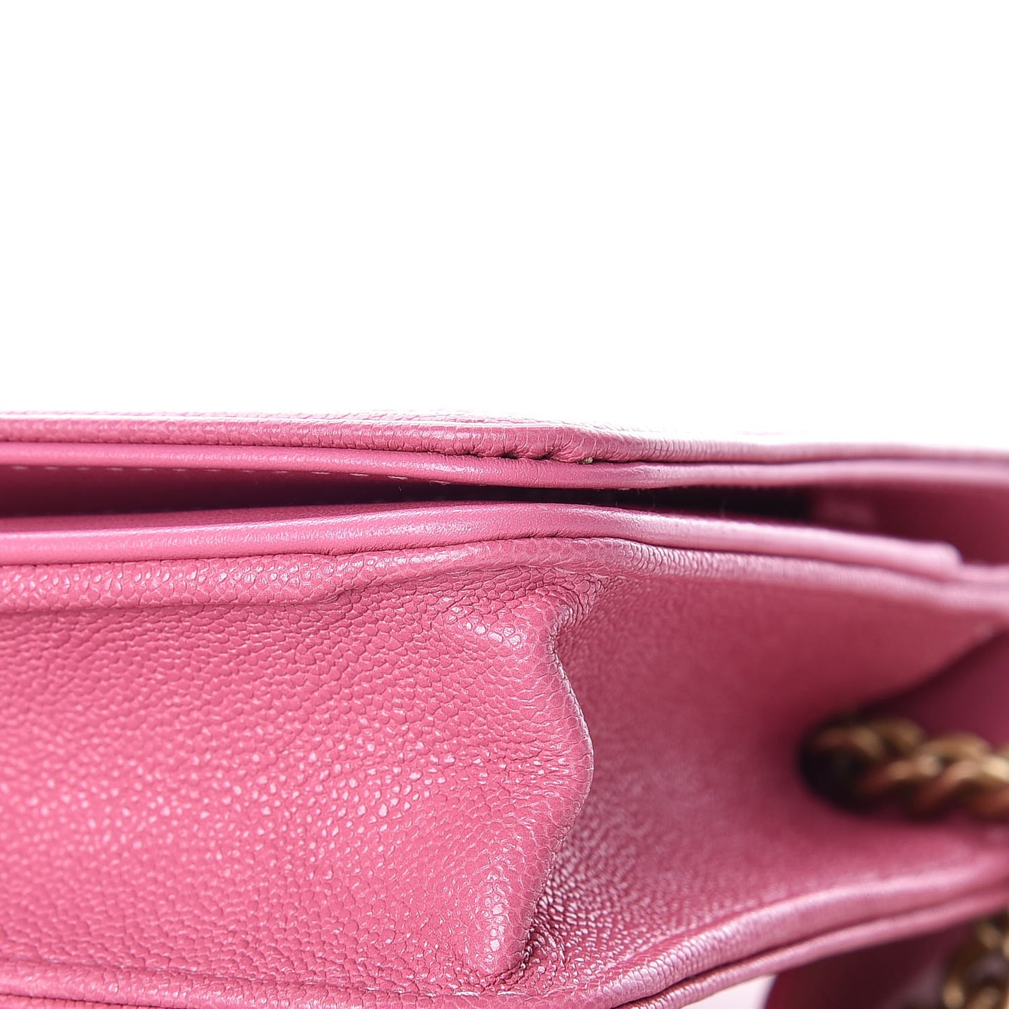 Caviar Quilted Boy Wallet On Chain WOC Pink
