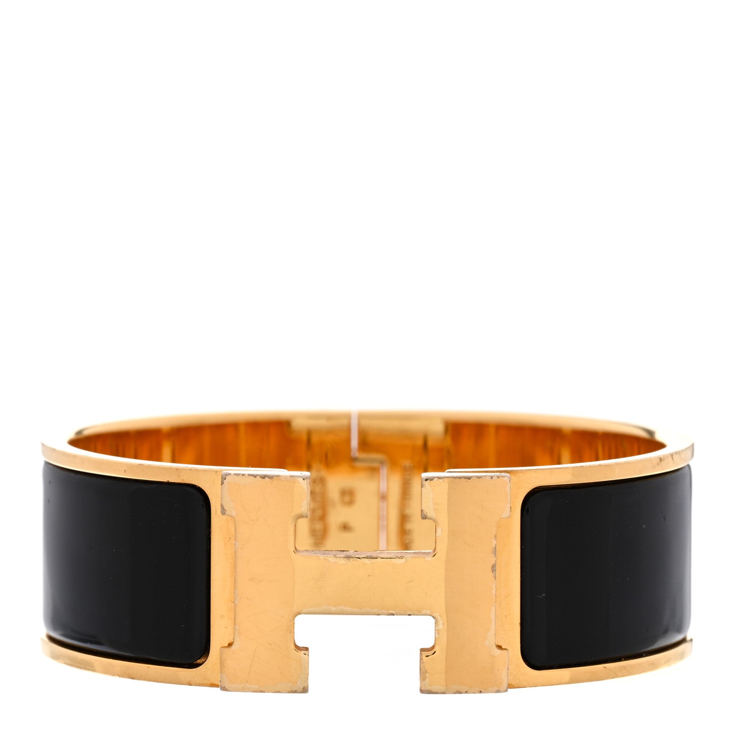 Hermes Enamel Wide Clic Clac H Bracelet GM Black 1 of 4