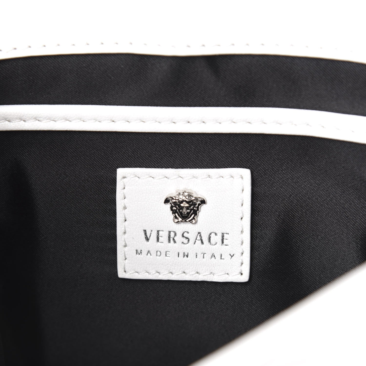 Versace Croc Stamped Patent Palazzo Sultan Shoulder Bag White 6 of 10
