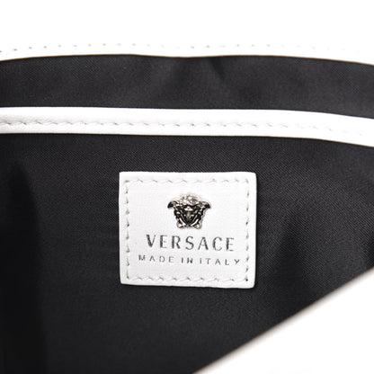 Versace Croc Stamped Patent Palazzo Sultan Shoulder Bag White 6 of 10