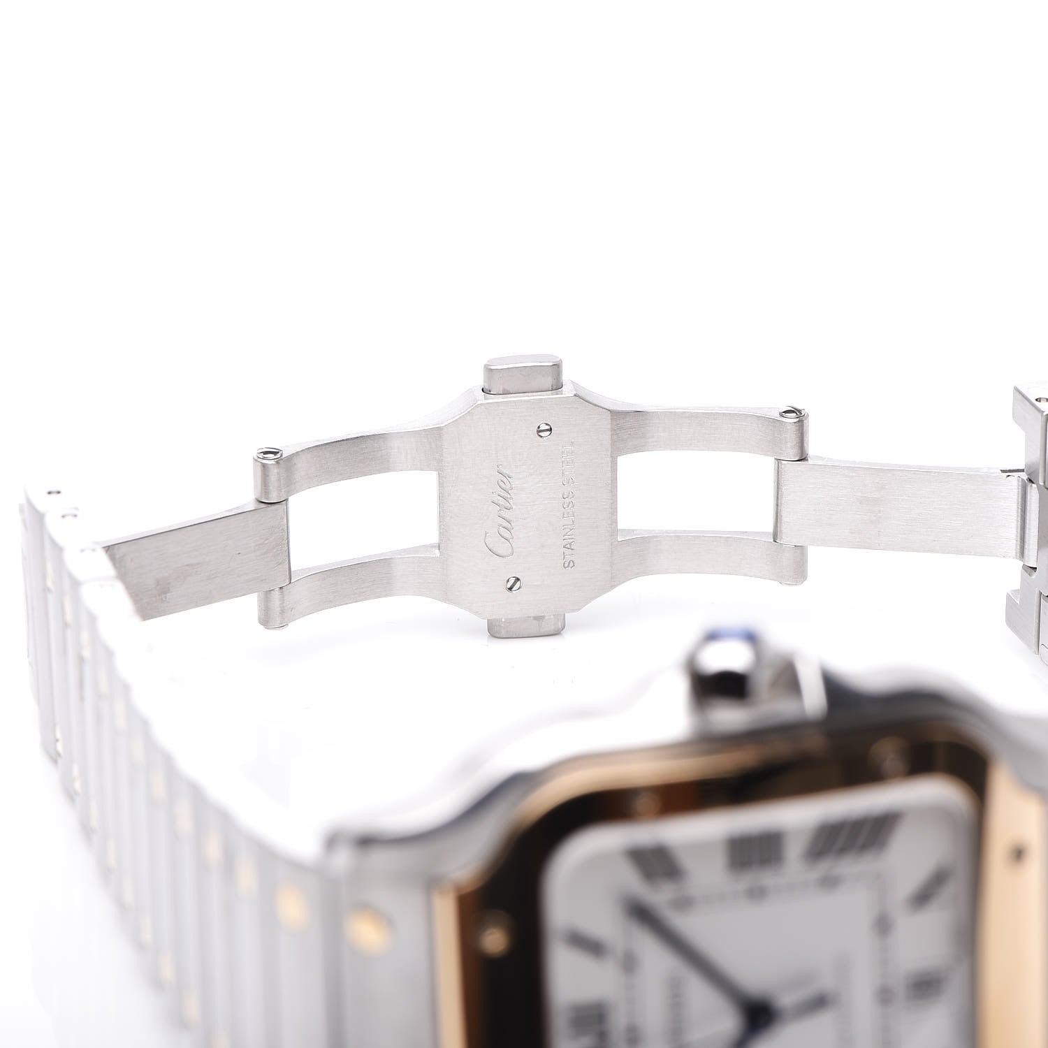 Cartier Stainless Steel 18K Yellow Gold 38mm Santos De Automatic Watch 7 of 8
