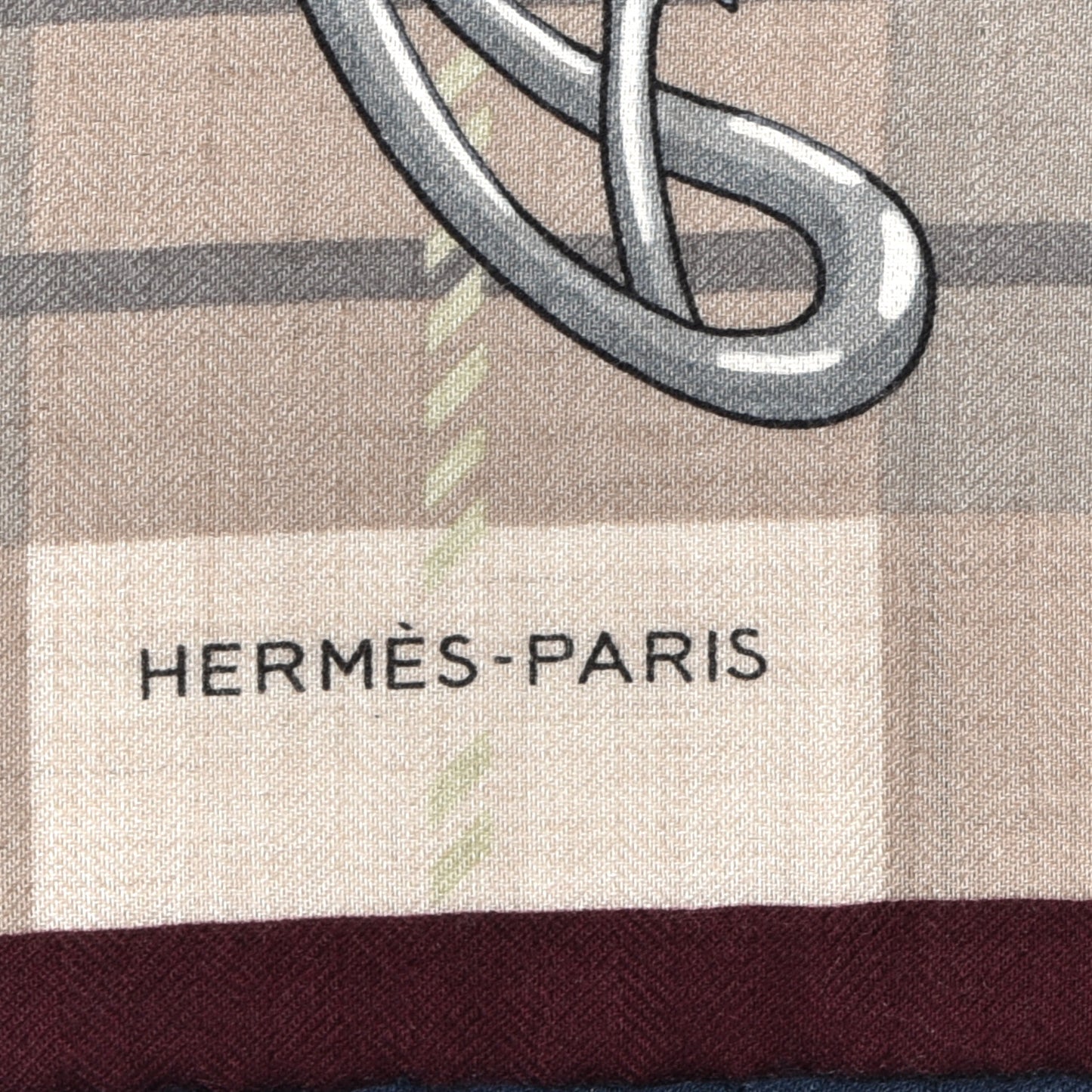 Cashmere Silk Cheval Punk Scarf 100 Naturel Kaki Clair
