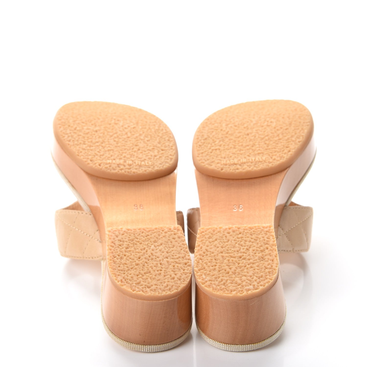Chanel Lambskin Quilted CC Turnlock Sandals 36 Beige 5 of 9