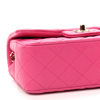 Chanel Lambskin Quilted Mini Rectangular Flap Fuchsia 7 of 8