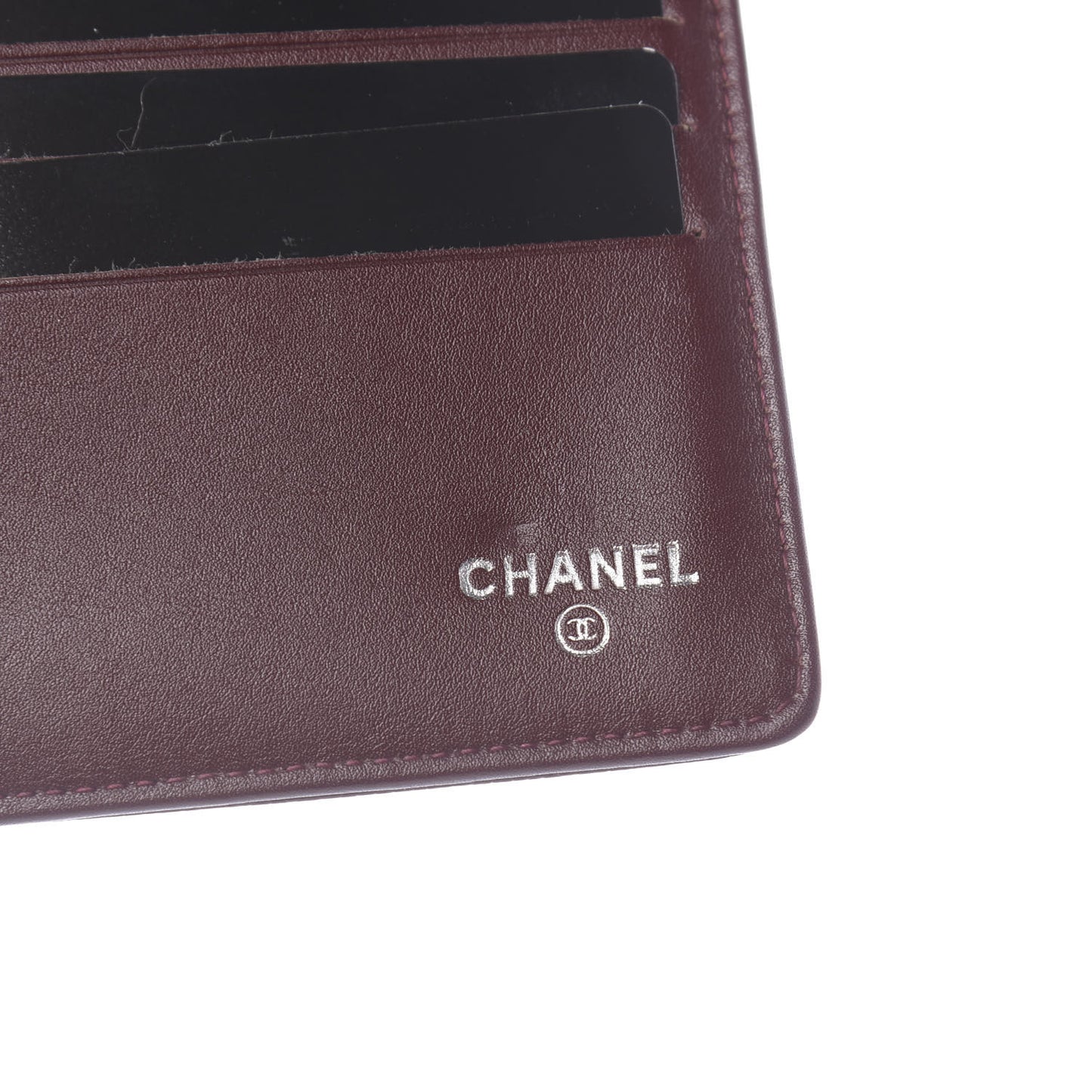 Caviar Timeless CC Large Flap Wallet Burgundy