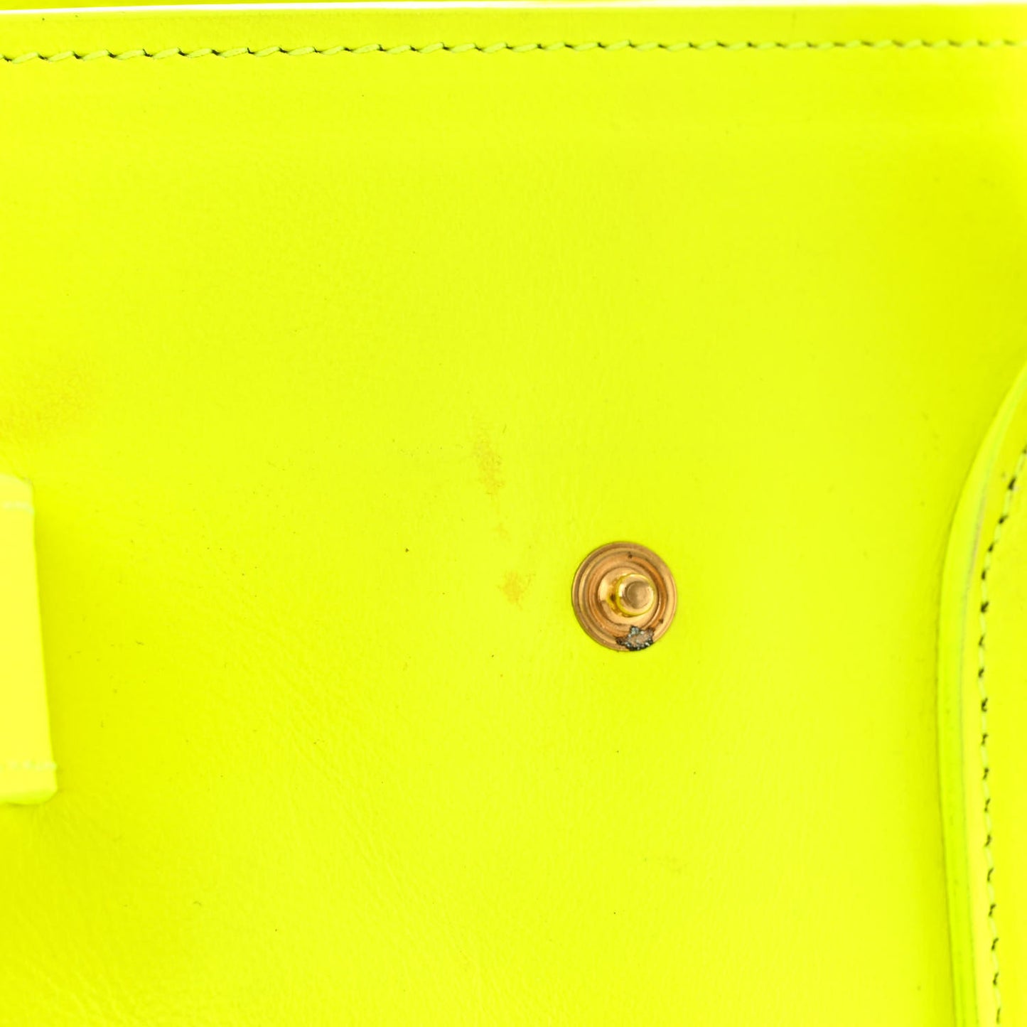Calfskin Small Sac De Jour Bag Neon Yellow