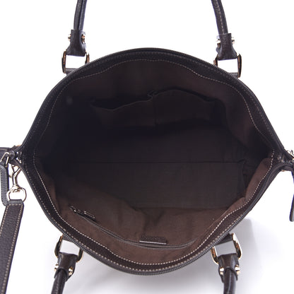 Gucci Crystal Monogram Medium GG Charm Dome Satchel Dark Brown 4 of 11