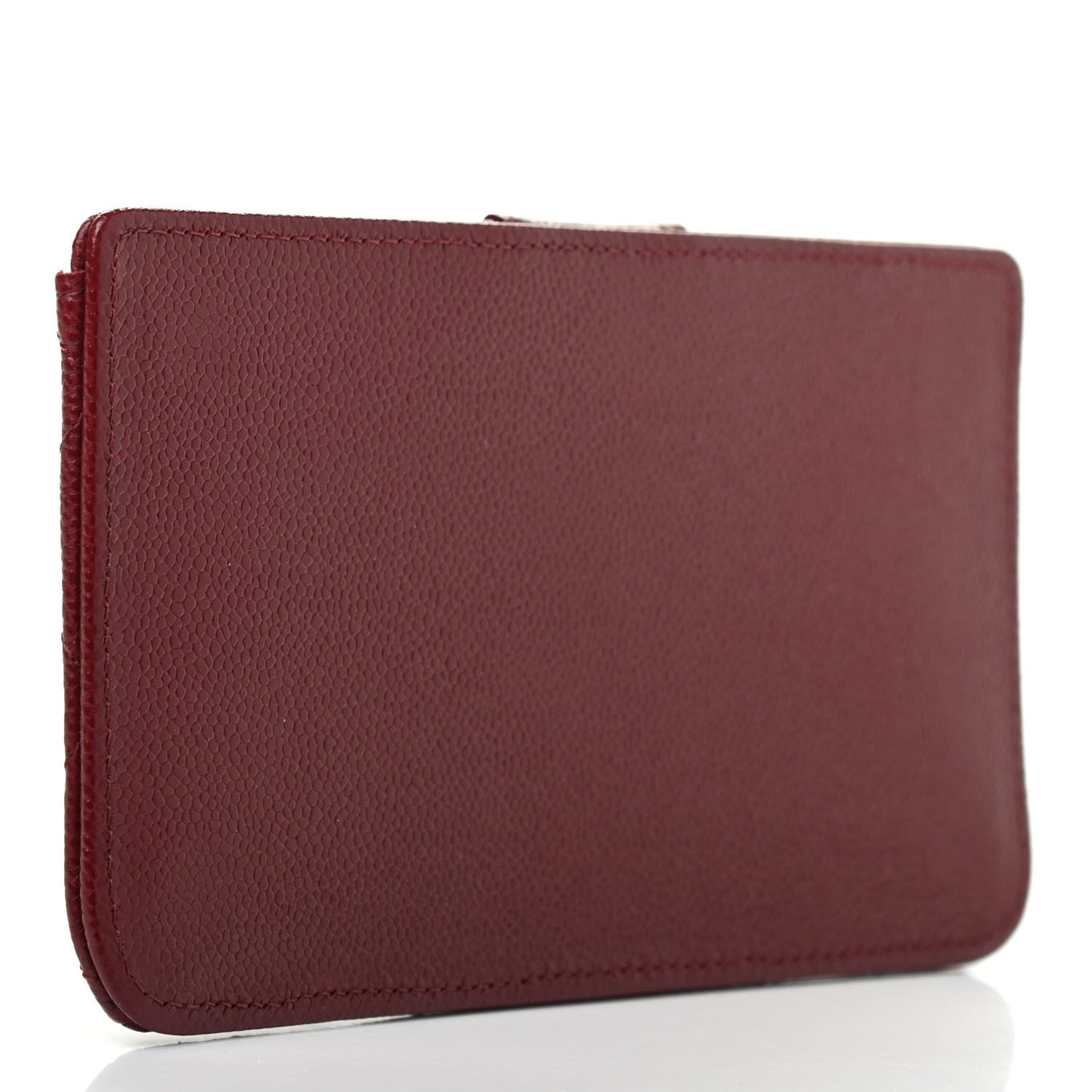Caviar Quilted Phone Holder Wallet on Removable Chain Insert Red