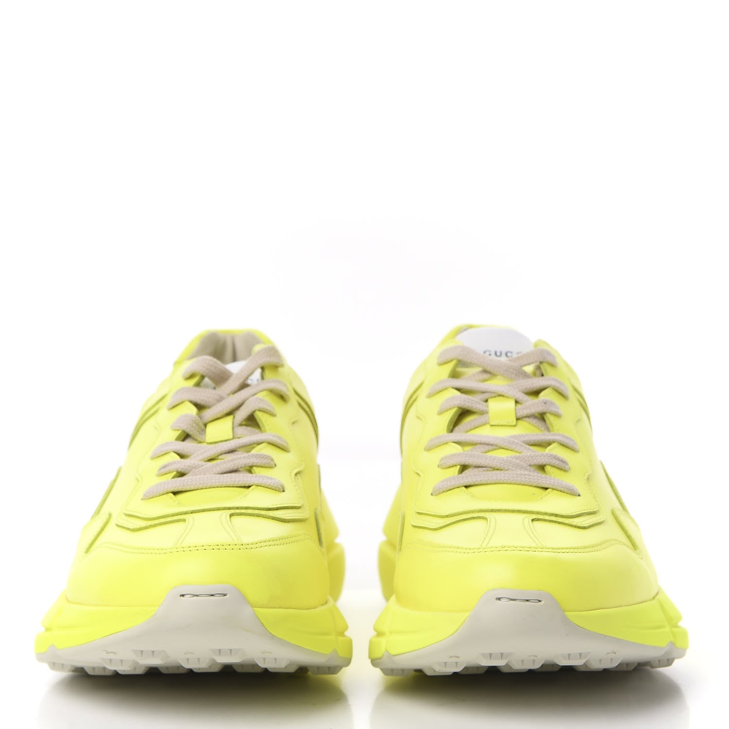 Gucci Calfskin Mens Rhyton Sneakers 10.5 Yellow Fluo 2 of 10