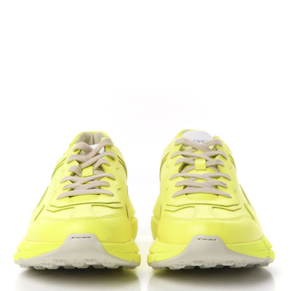 Gucci Calfskin Mens Rhyton Sneakers 10.5 Yellow Fluo 2 of 10