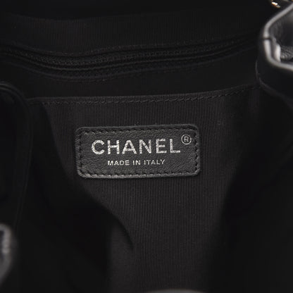Chanel Lambskin Chevron Small Urban Spirit Drawstring Bag Black 6 of 11