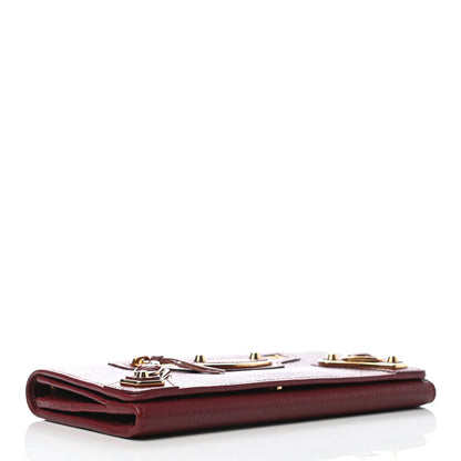 Balenciaga Chevre Gold Metallic Edge Hardware Money Wallet Bordeaux 4 of 7