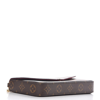 Louis Vuitton Monogram Pochette Felicie Chain Wallet Fuchsia 5 of 12
