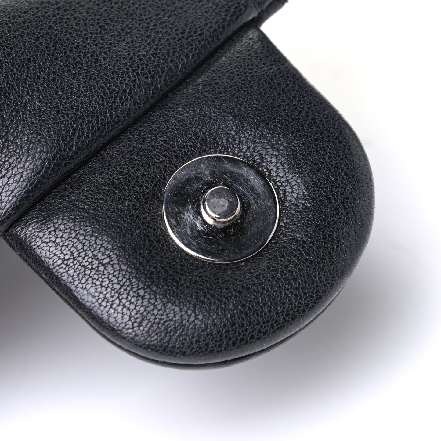 Washed Lambskin Mini Chain Around Messenger Black