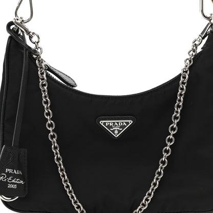Prada Nylon Re-Edition 2005 Shoulder Bag Black 11 of 13