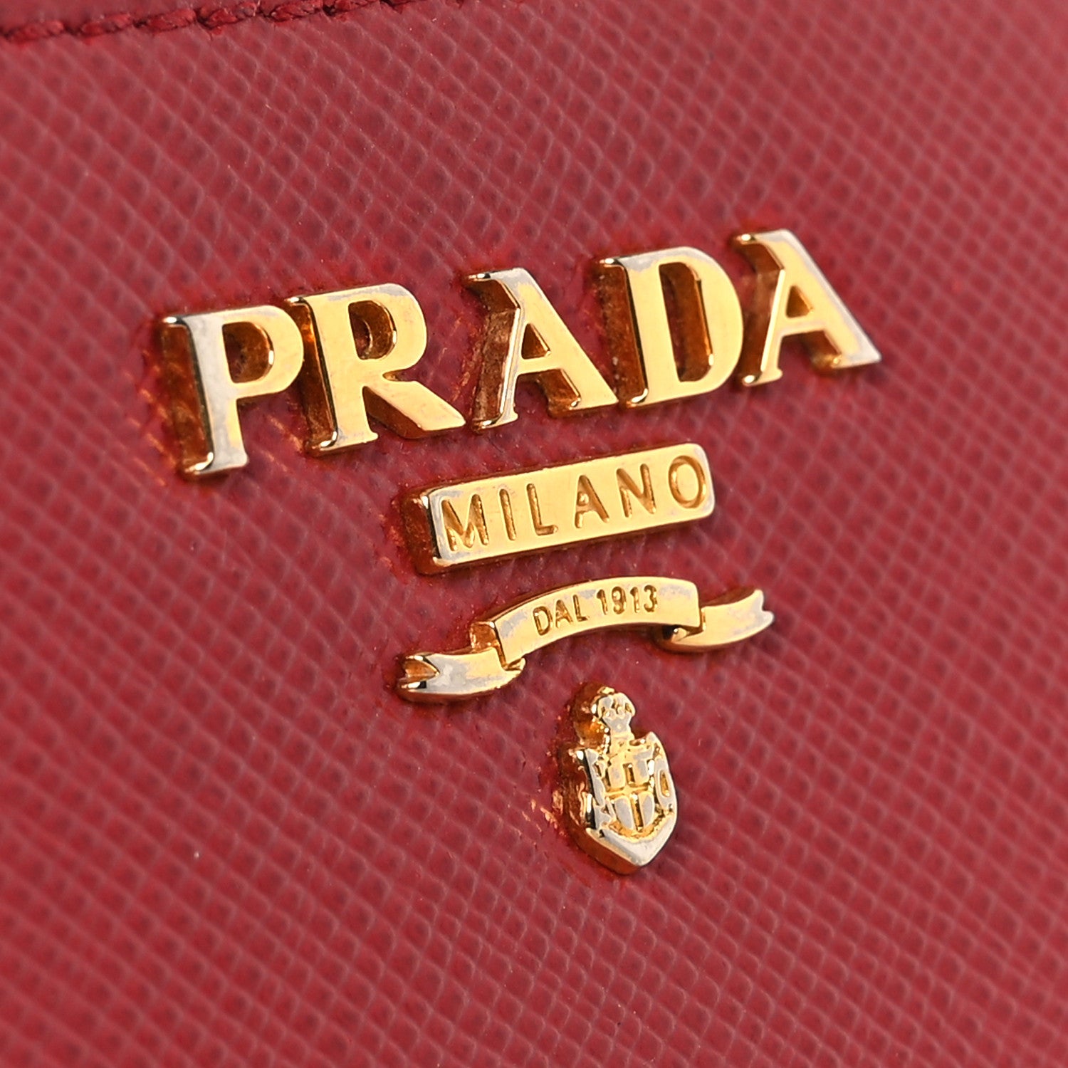Prada Saffiano Metal Zip Around Wallet Fuoco 8 of 14