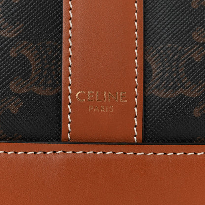 Celine Triomphe Canvas Calfskin Medium Bucket Bag Tan 6 of 11