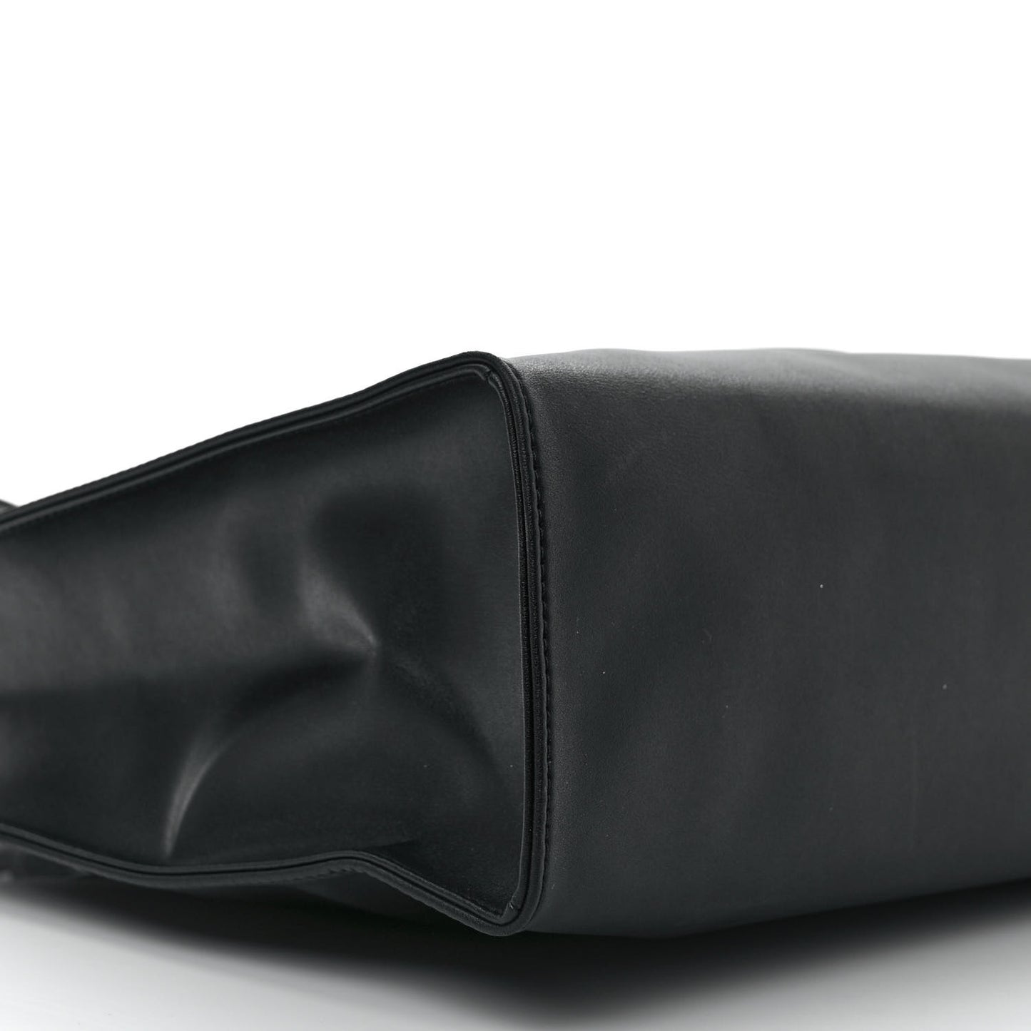 Vegan Leather Medium Shopping Bag Black