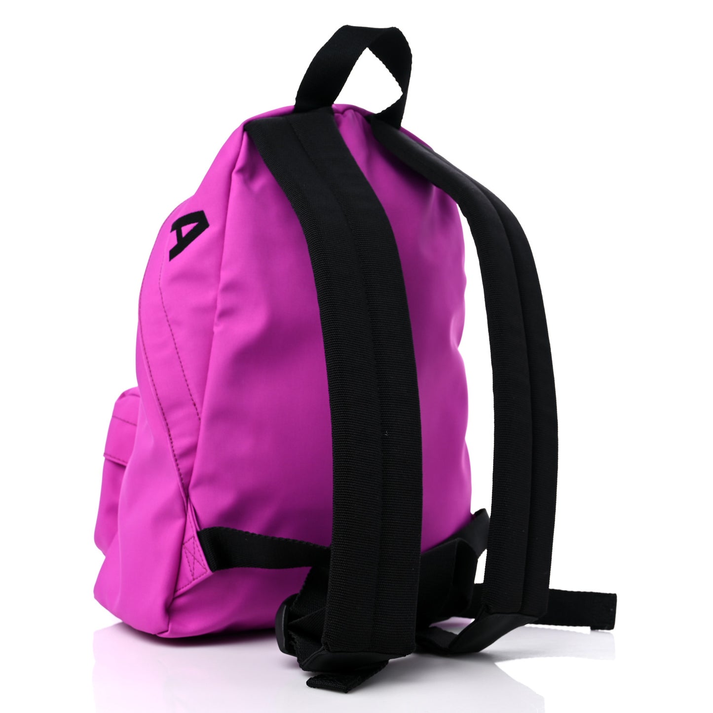 Sport Nylon Logo Embroidered S Wheel Backpack Fuchsia Black