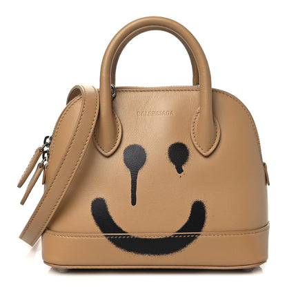 Balenciaga Calfskin Happy Sad XXS Ville Top Handle Bag Light Brown 1 of 9