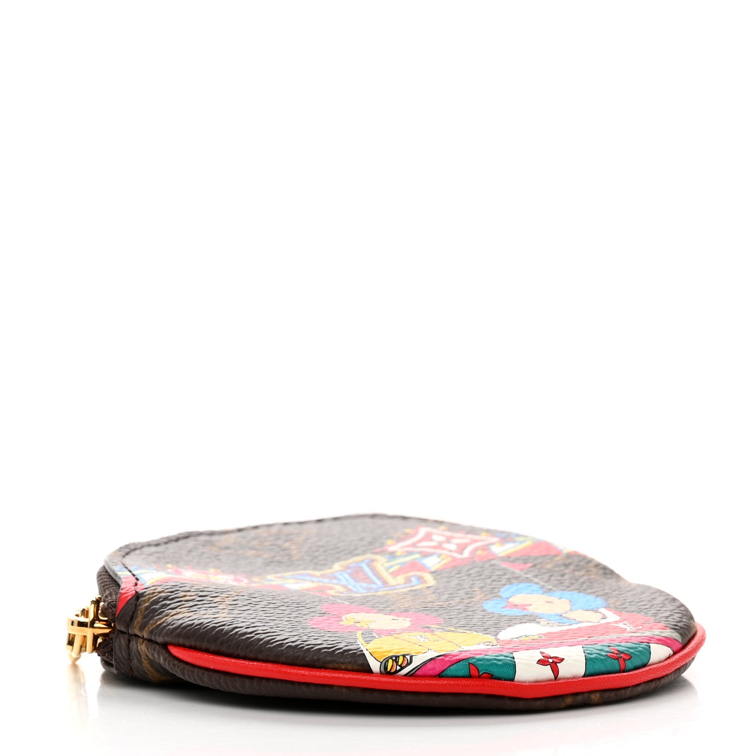 Louis Vuitton Monogram 2020 Christmas Animation Bumper Cars Round Coin Purse Coquelicot 4 of 7