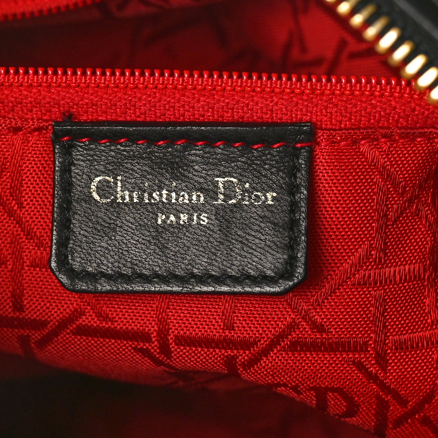 Christian Dior CHRISTIAN DIOR Lambskin Cannage Medium Lady Dior Black 6 of 11
