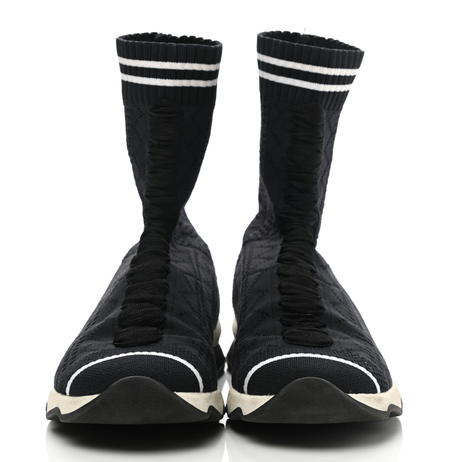 Fendi Stretch Knit Womens Sock Sneakers 35 Black 2 of 13