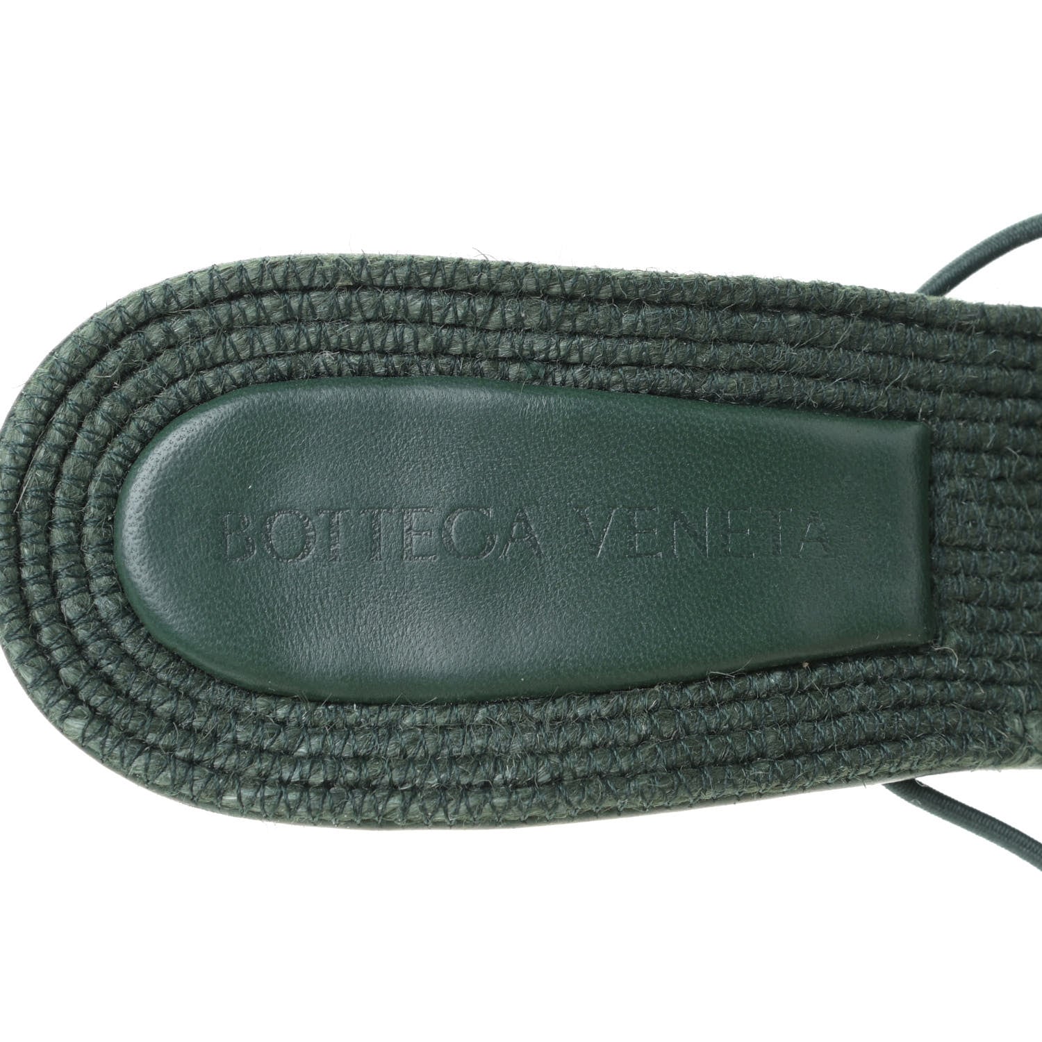 Bottega Veneta Raffia Elasticized Stretch Mule Sandals 37 Emerald Green 10 of 11