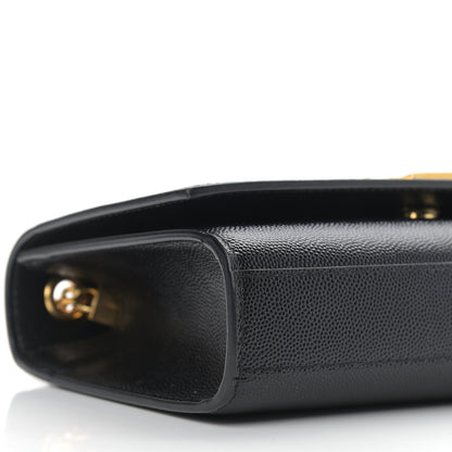 Saint Laurent Grain De Poudre Small Monogram Kate Satchel Black 10 of 11