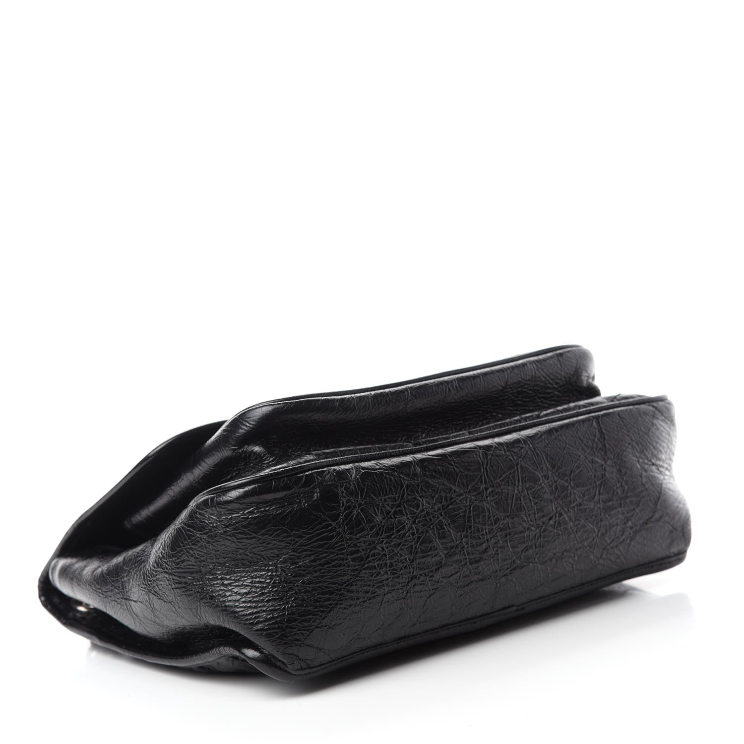 Saint Laurent Crinkled Calfskin Matelasse Monogram Medium Niki Chain Satchel Black 4 of 11