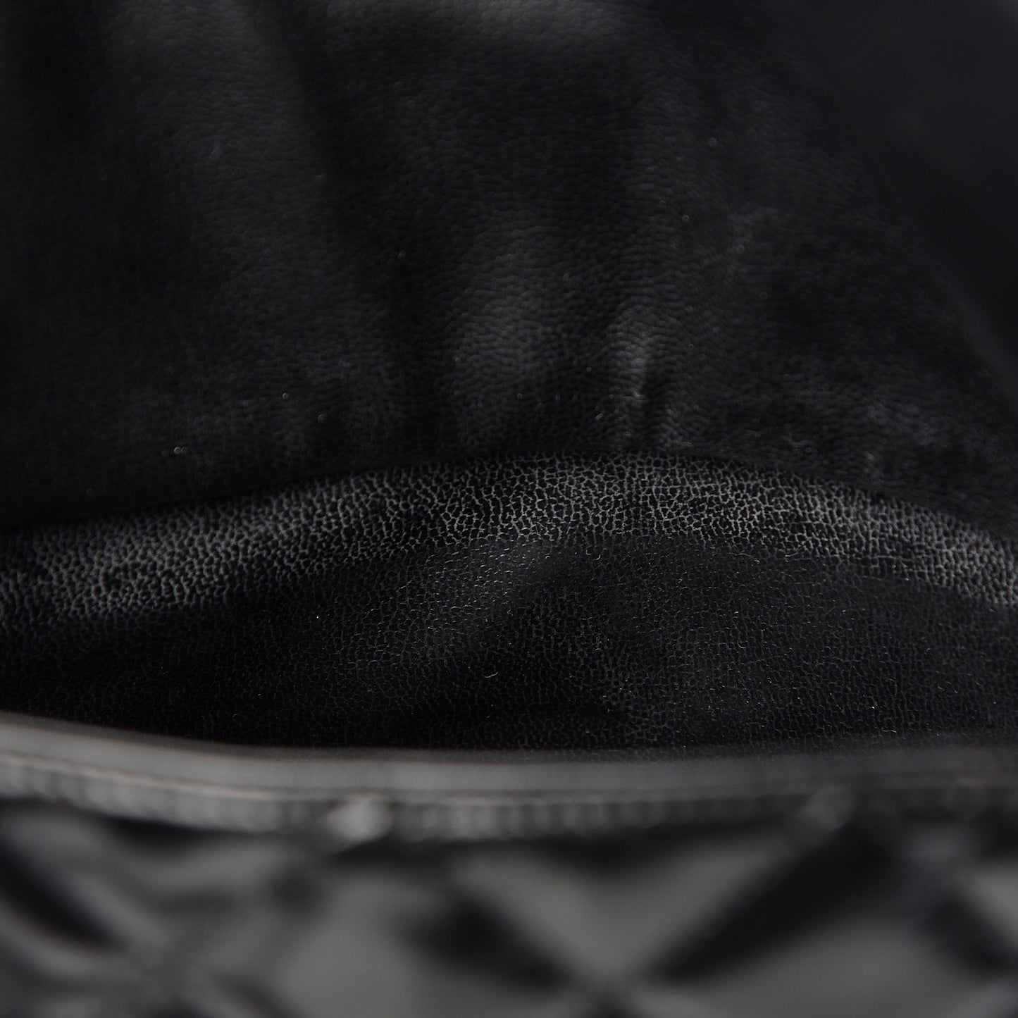 Patent Quilted Tote Black