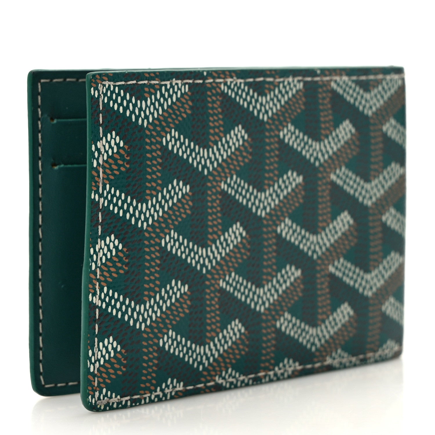 Goyard Goyardine Bi-Fold Victoire PM Wallet Green 3 of 9