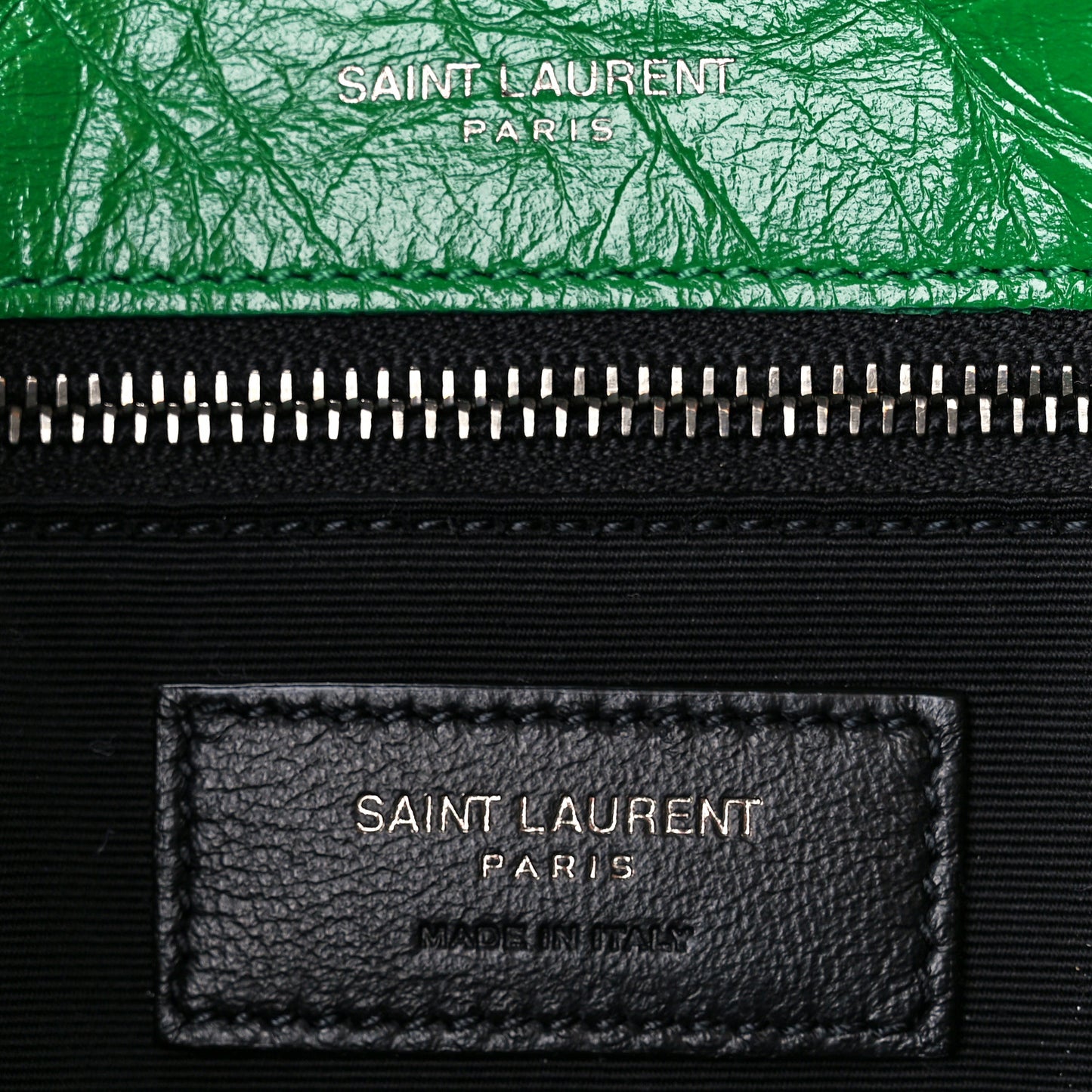Crinkled Calfskin Matelasse Monogram Medium Niki Chain Satchel New Vert Praire