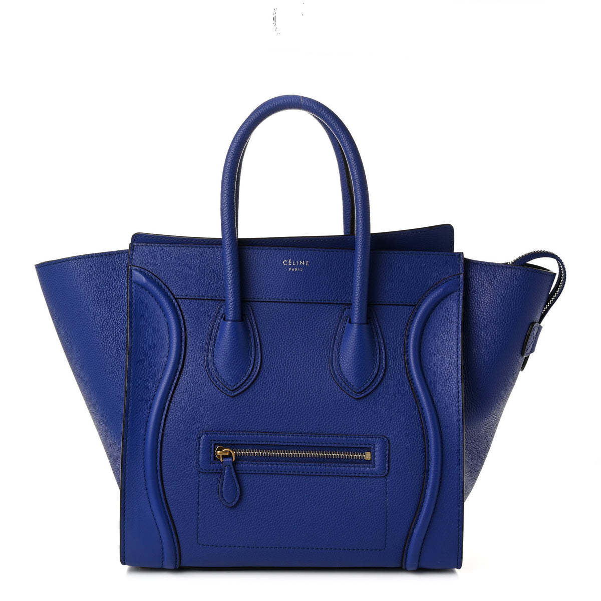 Drummed Calfskin Mini Luggage Indigo