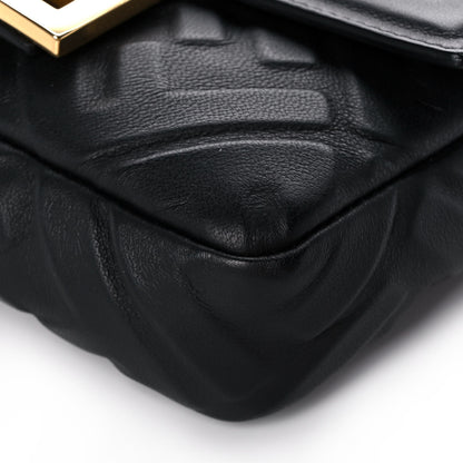 Fendi Nappa FF 1974 Embossed Mini Baguette Black 13 of 15