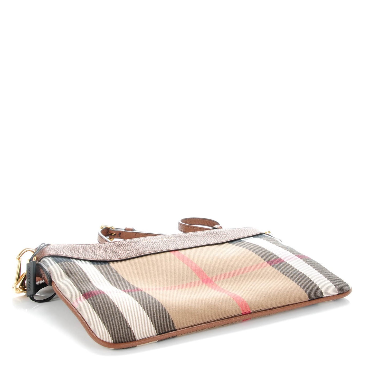 House Check Derby Peyton Crossbody Clutch Bag Tan