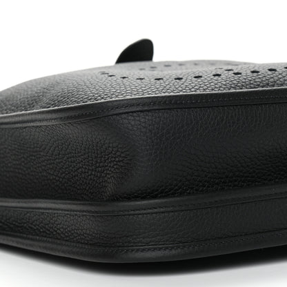 Hermes Taurillon Clemence Evelyne III PM Black 9 of 11