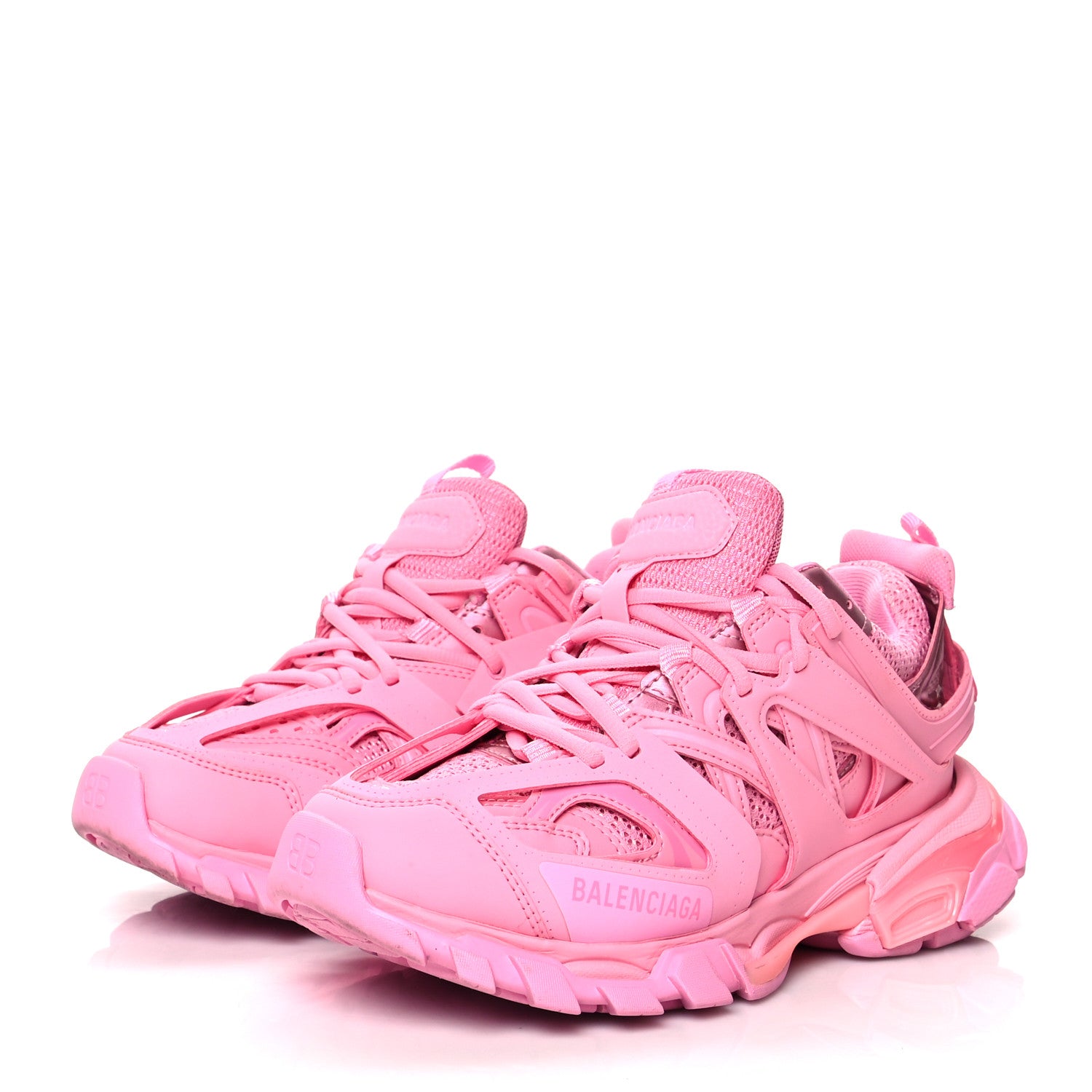 Balenciaga Mesh Nylon Womens Track Sneakers 37 Pink 3 of 8