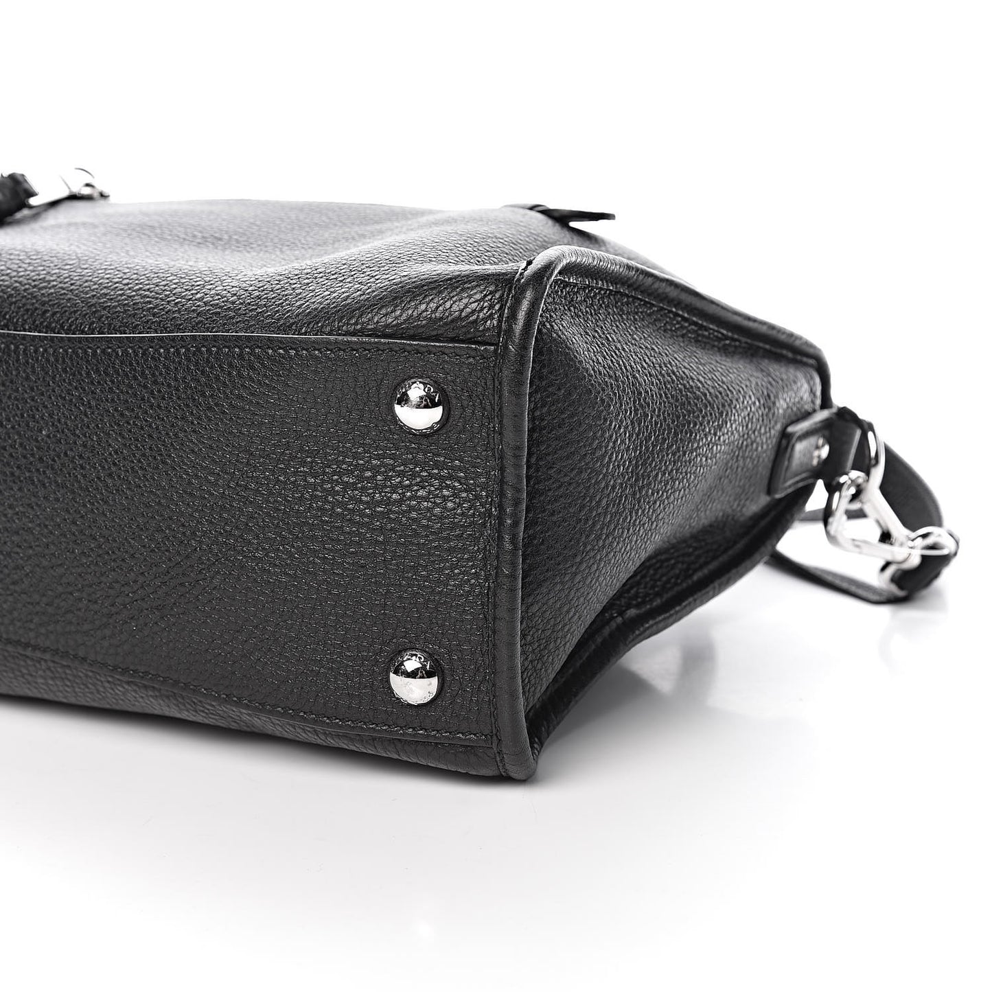 Vitello Daino Shopping Satchel Black