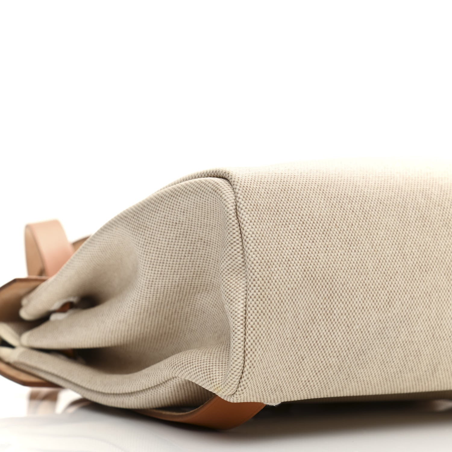 Hermes Toile Vache Calfskin Herbag 30 PM Backpack Natural 10 of 12
