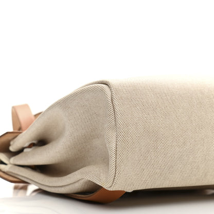 Hermes Toile Vache Calfskin Herbag 30 PM Backpack Natural 10 of 12