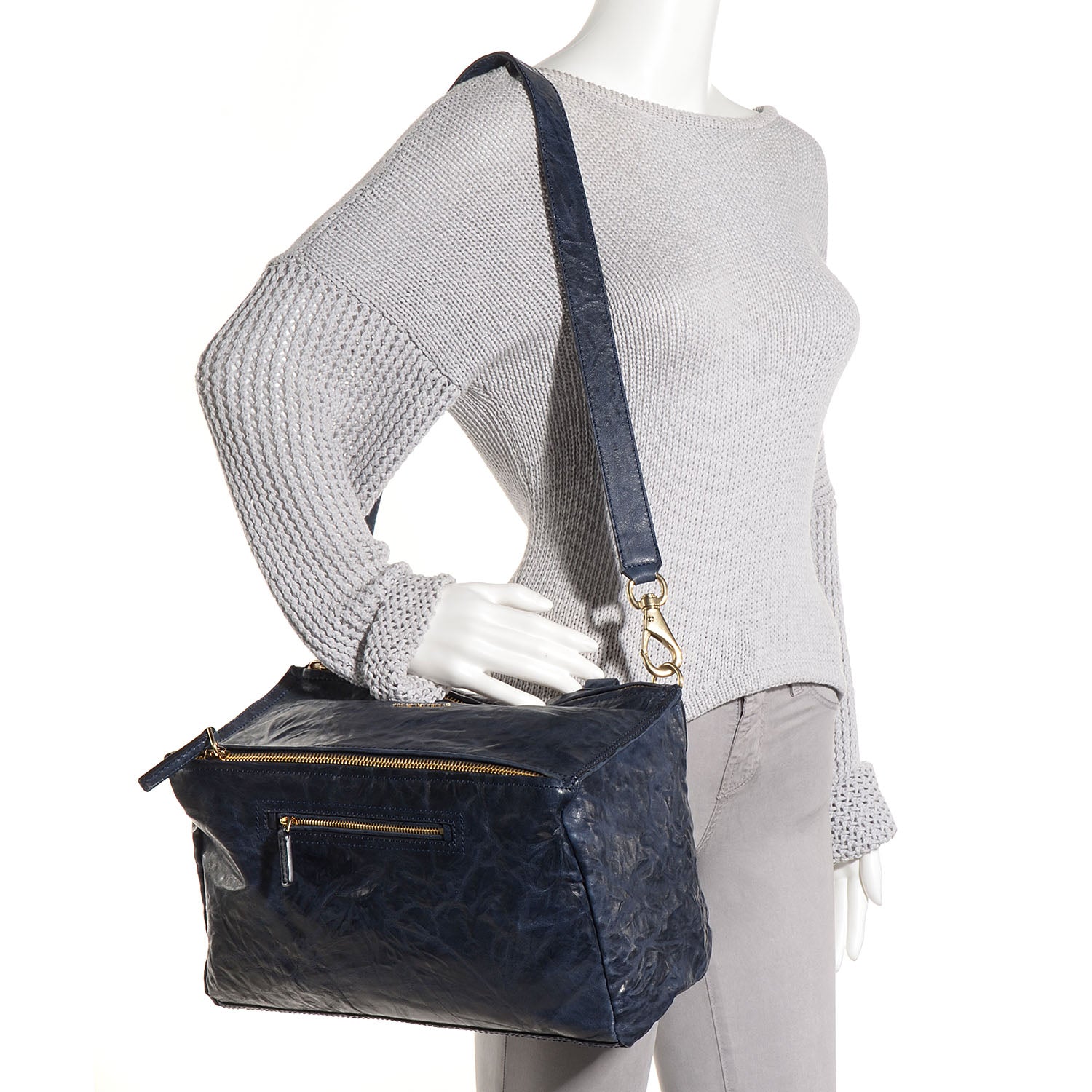 Givenchy Tumbled Sheepskin Medium Pandora Navy 2 of 10